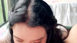 Hard Fucking with Amazing Horny Student and Cum in Mouth (POV, Teen)