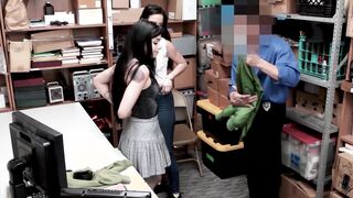 Asian teen offering sweet pussy to guard