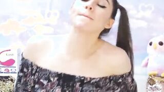 Gorgeous Sexy Brunette Teasing And Playing