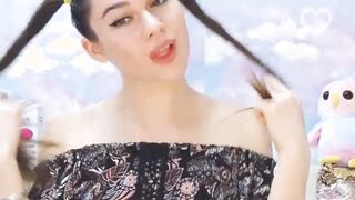 Gorgeous Sexy Brunette Teasing And Playing