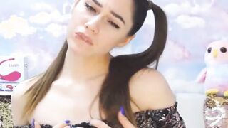 Gorgeous Sexy Brunette Teasing And Playing