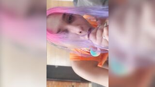 Egirl devours my long penis inside pov