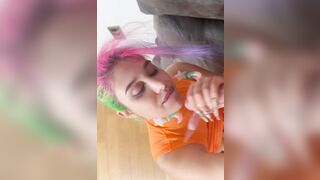 Egirl devours my long penis inside pov
