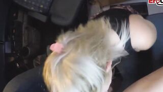 German normal Girl next door school bimbos make a car sexdate