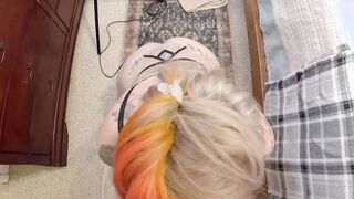 Tattooed babe Ava Minx sees what's cumming