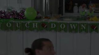 What better way to celebrate the gigantic game than to throw a party? Lulu Chu and Maria Kazi are gets