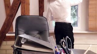 BUMSBUERO - Sexsual Secretary Lena Nitro can't contain her Lust for Hard Cock - LETSDOEIT