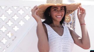 Petite latina Katherinne Sofia posing