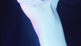 Goddess Blonde on Halloween Party Undressing & Finger Bang Cunt