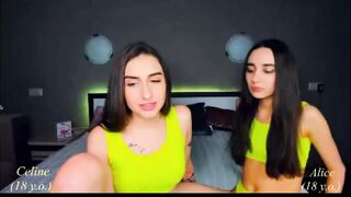 Russian Not Twin Sisters play on webcam