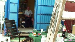 Older Ugly Guy Seduce Homeless Young sluts Outdoors Sex for eat