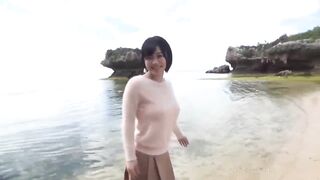 Japanese Barely Legal with Awesome Titted Offer Oral Sex on the Beach