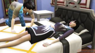 Son Fucks Sleeping Korean Mom After Taking A Nap |