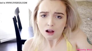 Step brother fucks sister kitchen front mom