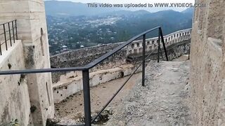 FUCKING IN A CASTLE DURING A TOURIST VISIT. XATIVA CASTLE