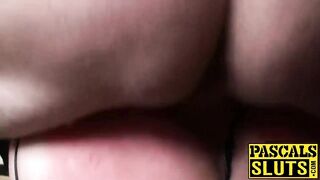 Long Tit UK Cutie and roughly choked by daddy Pascal White