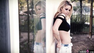 Tiny blonde 19 year older Piper Perri manipulated by stepsister Jessa Rhodes