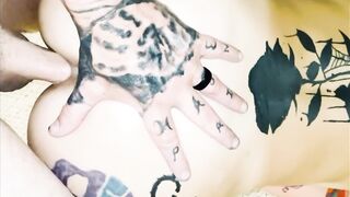 goddess Tattooed cougar Gets her Tight Booty Screwed - point of view ANAL