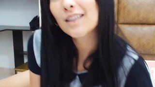 Gorgeous Brunette Burst Dazzling Pleasure