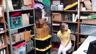 Sneaky Blonde Catarina Petrov Caught Stealing on Camera