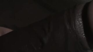 Cute skinny bimbos fucks her tight asshole with a massive