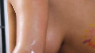 NuruMassage Huge Melons Maid Comforts Single Man Desperately Vulgar