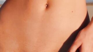 Perfect looking teen shows her nice body