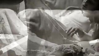 Hottie naked dark hair fingerbangs herself to an insane orgasm