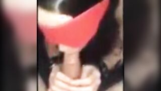 Slave Stella sucks my cock and offers her asshole
