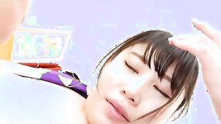Yuuka Kamakura sucks a cock toying her twat