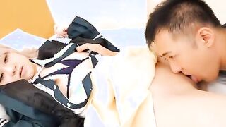 Beauty Saeko Ishiki comes to see us with a cute cosplay