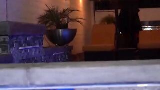 Blonde Charlotte Sins giving a sloppy rimjob her BF