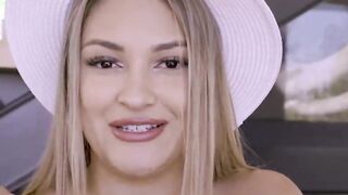 Super Sexy Blonde Barely Legal Vixen Satisfies Her Vulgar Old Step Father And Swallows