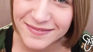 This blonde 18 yo has some serious deep throating talent