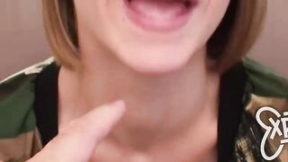 This blonde 18 yo has some serious deep throating talent