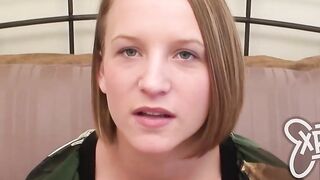 This blonde 18 yo has some serious deep throating talent