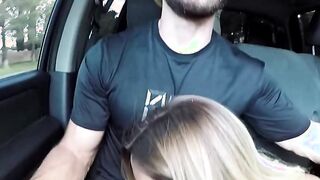 Hot Blonde Picked Up and Gives Road Head, Gets Fucked!