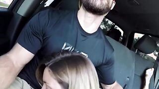 Hot Blonde Picked Up and Gives Road Head, Gets Fucked!