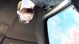 Hot Blonde Picked Up and Gives Road Head, Gets Fucked!