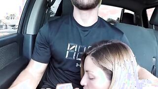 Hot Blonde Picked Up and Gives Road Head, Gets Fucked!