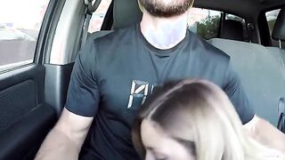 Hot Blonde Picked Up and Gives Road Head, Gets Fucked!