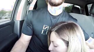 Hot Blonde Picked Up and Gives Road Head, Gets Fucked!