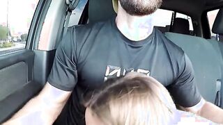 Hot Blonde Picked Up and Gives Road Head, Gets Fucked!