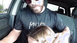 Hot Blonde Picked Up and Gives Road Head, Gets Fucked!
