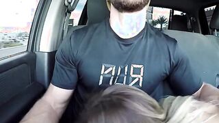 Hot Blonde Picked Up and Gives Road Head, Gets Fucked!