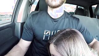 Hot Blonde Picked Up and Gives Road Head, Gets Fucked!