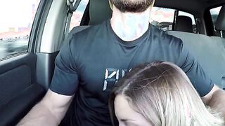 Hot Blonde Picked Up and Gives Road Head, Gets Fucked!