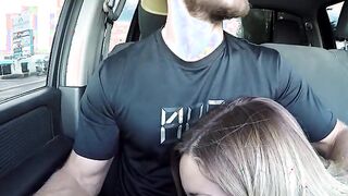 Hot Blonde Picked Up and Gives Road Head, Gets Fucked!
