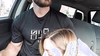 Hot Blonde Picked Up and Gives Road Head, Gets Fucked!