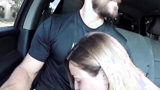Hot Blonde Picked Up and Gives Road Head, Gets Fucked!